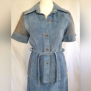 70's Suede Two Piece Set